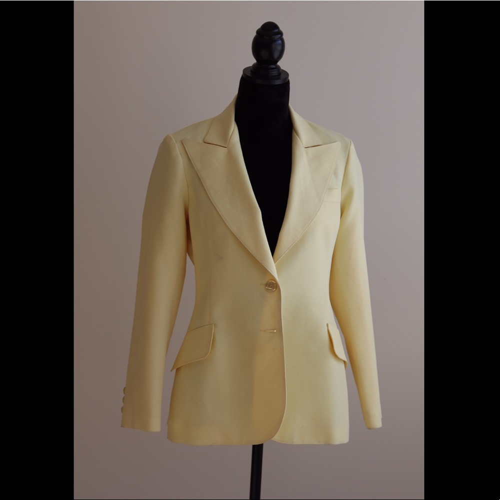 Vintage Trilogy Yellow Suit Blazer (Fits Like 2-4)
